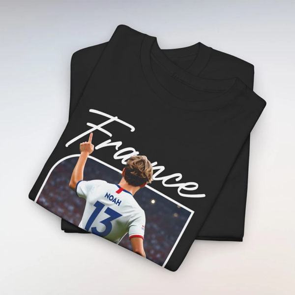 T-Shirt France-Italie Noir (Personnalisable)