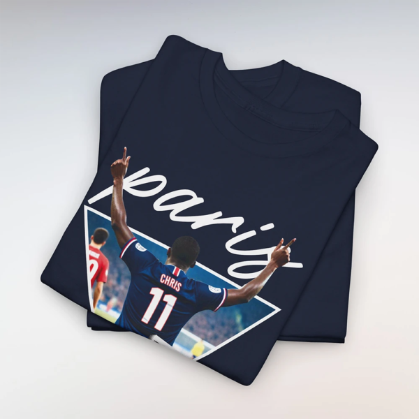 T-Shirt PSG-Bayern Bleu (Personnalisable)