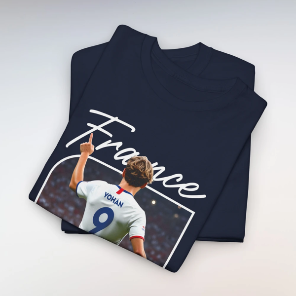 T-Shirt France-Italie Bleu (Personnalisable)