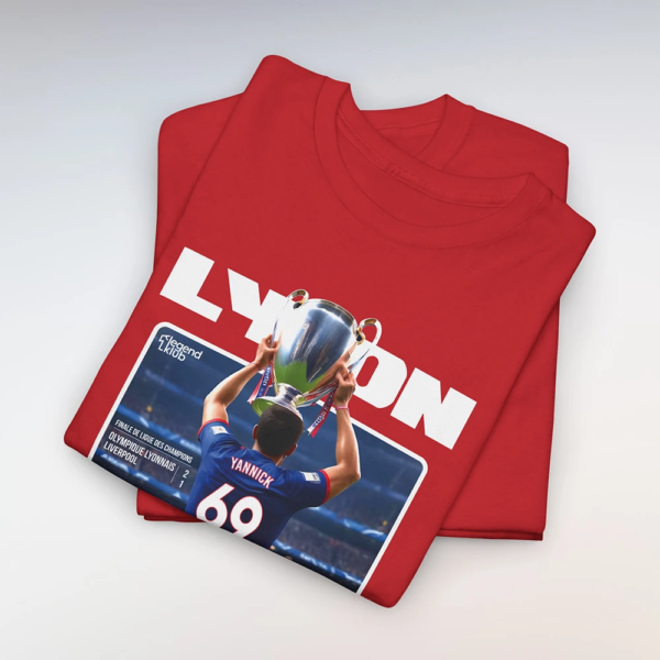 T-Shirt Lyon-Liverpool Rouge (Personnalisable)