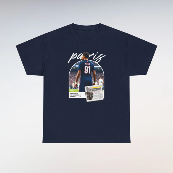 T-Shirt PSG-Real Bleu (Personnalisable)