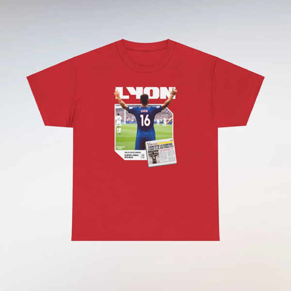 T-Shirt Lyon-Inter Rouge (Personnalisable)