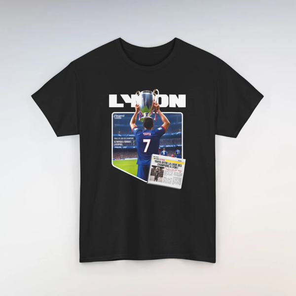 T-Shirt Lyon-Liverpool Noir (Personnalisable)