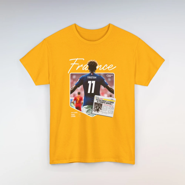 T-Shirt France-Espagne Jaune (Personnalisable)