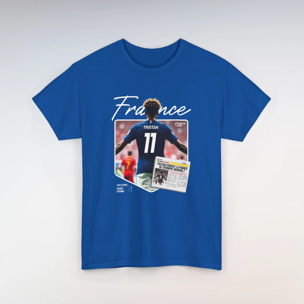 T-Shirt France-Espagne Royal (Personnalisable)