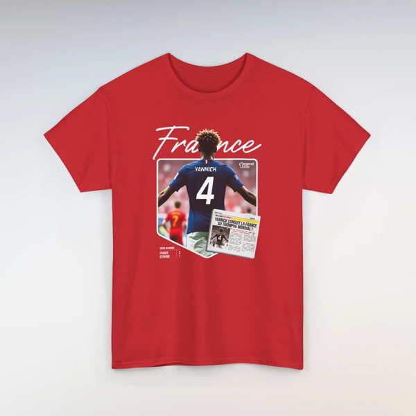 T-Shirt France-Espagne Rouge (Personnalisable)