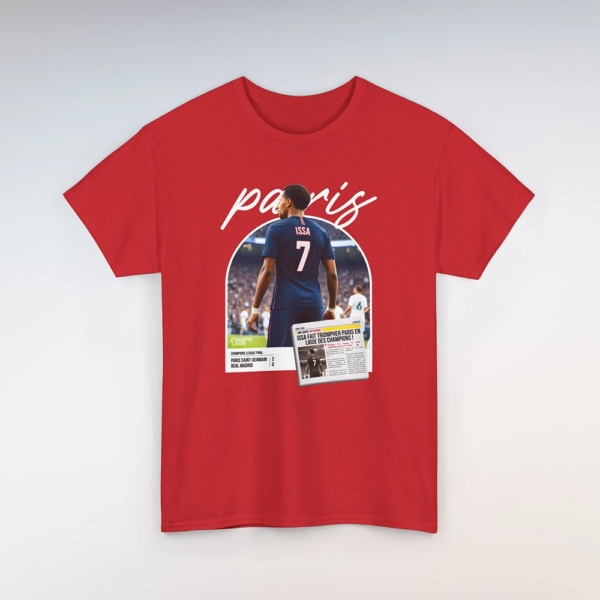 T-Shirt PSG-Real Rouge (Personnalisable)