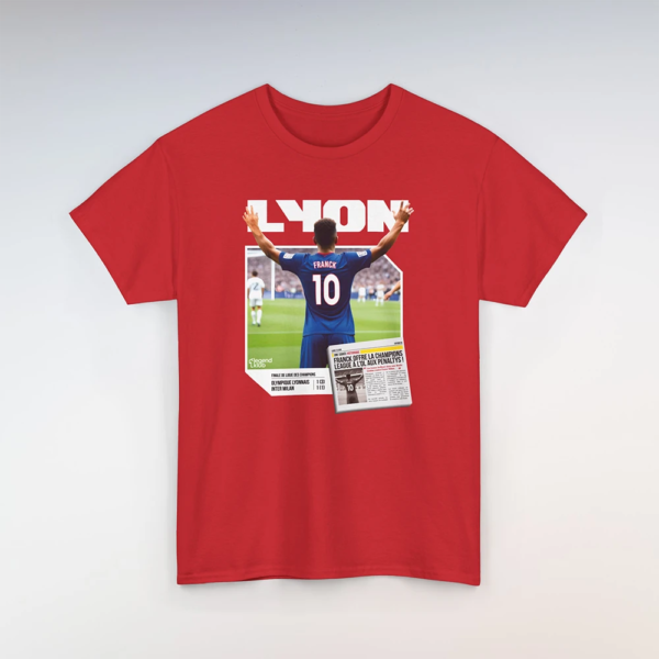 T-Shirt Lyon-Inter Rouge (Personnalisable)