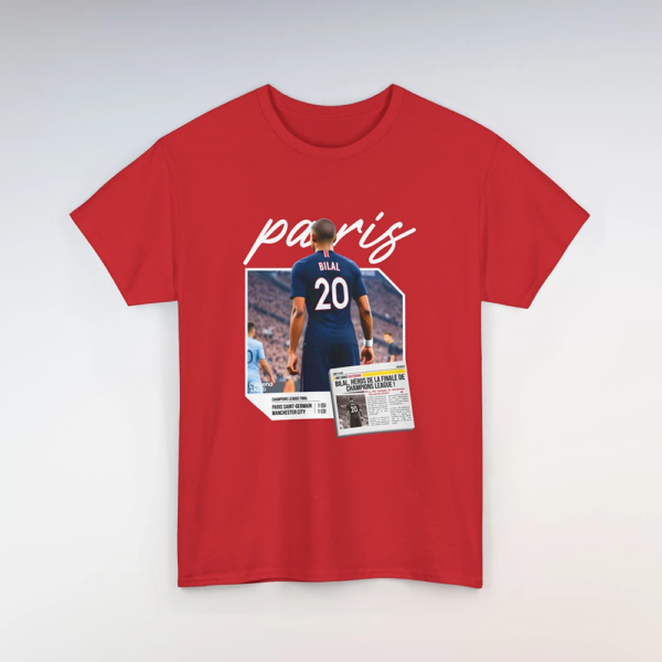 T-Shirt PSG-City Rouge (Personnalisable)