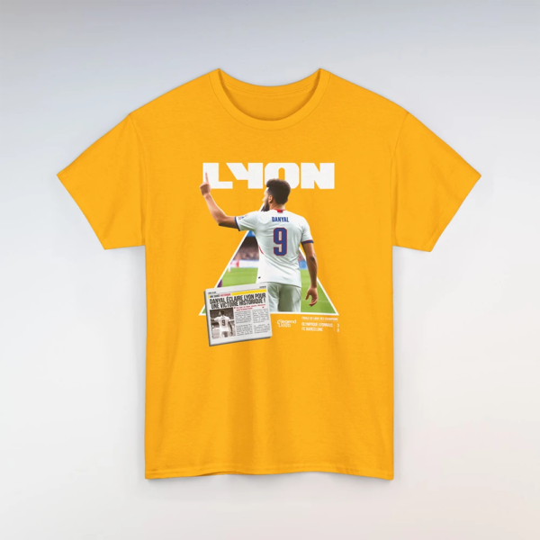 T-Shirt Lyon-Barcelone Jaune (Personnalisable)