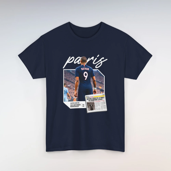 T-Shirt PSG-City Bleu (Personnalisable)