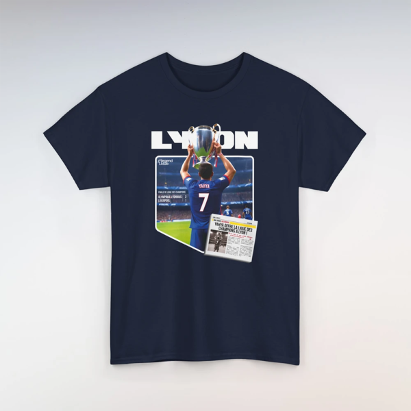 T-Shirt Lyon-Liverpool Bleu (Personnalisable)