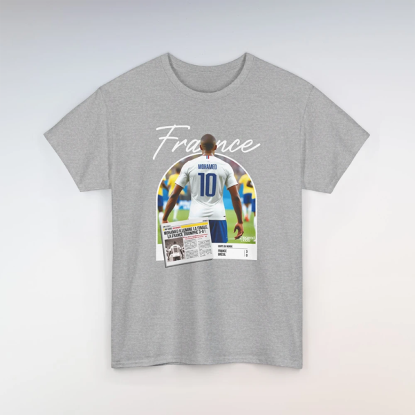 T-Shirt France-Brésil Gris (Personnalisable)