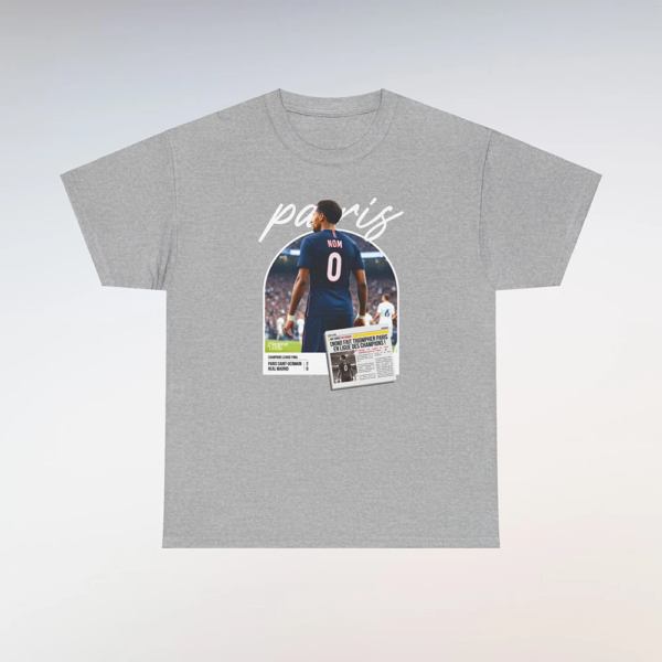 T-Shirt PSG-Real Gris (Personnalisable)