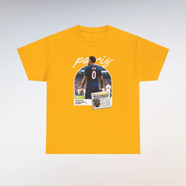 T-Shirt PSG-Real Jaune (Personnalisable)