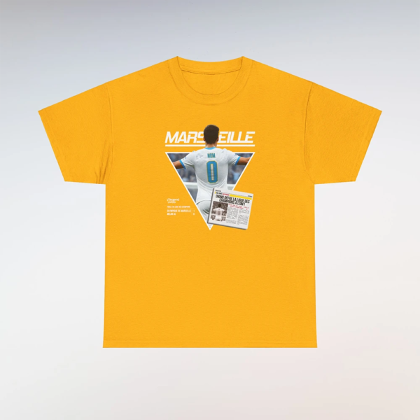 T-Shirt OM-Milan Jaune (Personnalisable)