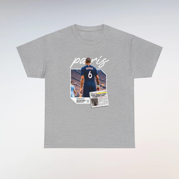 T-Shirt PSG-City Gris (Personnalisable)