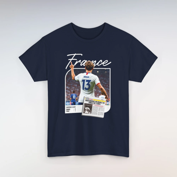 T-Shirt France-Italie Bleu (Personnalisable)